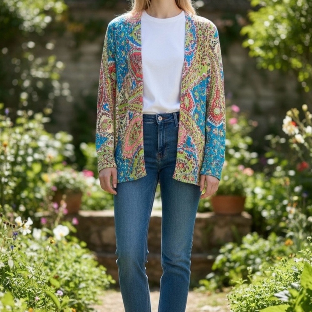 Talbots Colorful Lightweight Cardigan Sweater